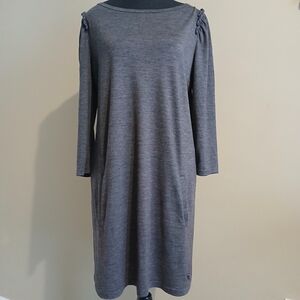 Burberry Brit grey lightweight wool dress tunic Size US 10 Medium EUC
